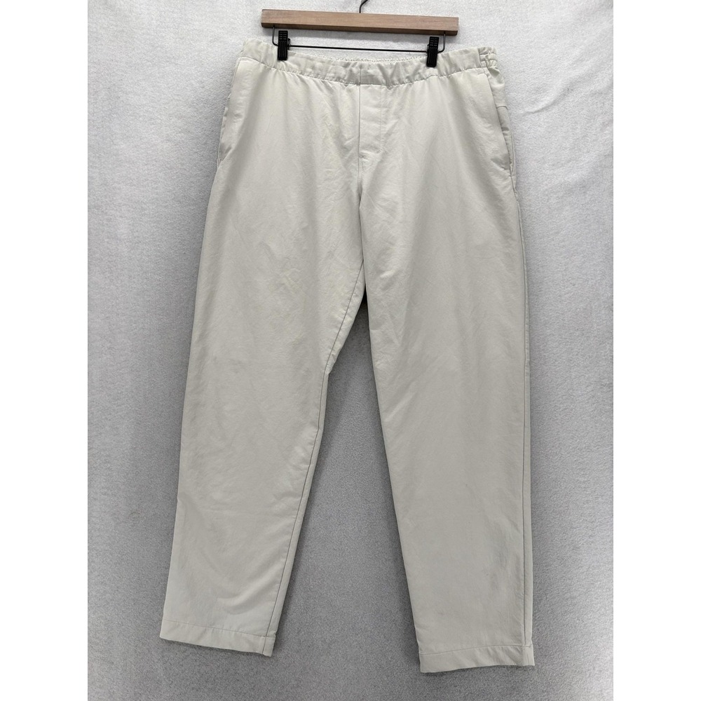 Lululemon New Venture Trouser Pants Mens XL Beige Pique Pull On Stretch Casual